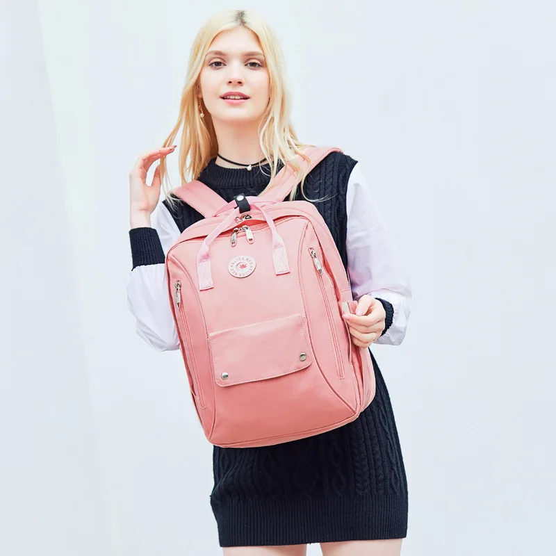 

A SLICE RED New Mummy Diaper Bag Larger Space Fashion Design Multi Function Storage Solid Color Baby product Package