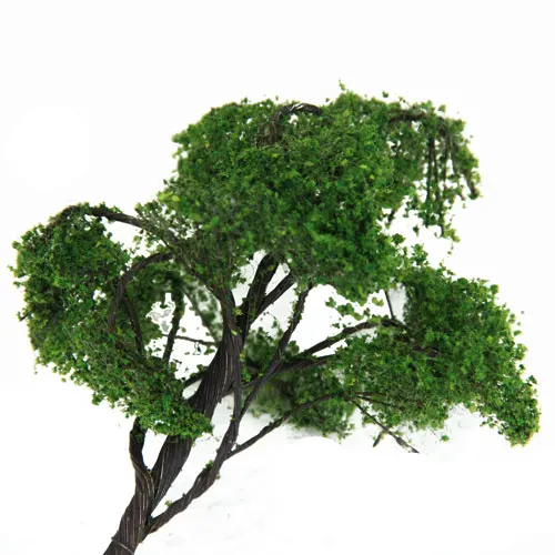 2x Painted Elm Model Tree 12cm/4.72inch 1:75 HO for Train Railway Diorama Landscape Build