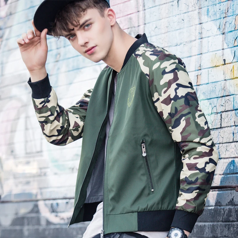 Deporte chaqueta de los hombres ropa casual Slim camuflaje masculino uniforme de béisbol chaqueta uniforme de beisbol Deporte chaqueta de los hombres ropa casual Slim camuflaje masculino uniforme de béisbol chaqueta uniforme de beisbol