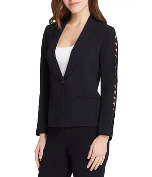 

Black Hollow Sleeves Women's Pants Suits Cool Girl Suits Work Suits Office Lady Suits Custom Made 2 Piece Jacket/Pants W15