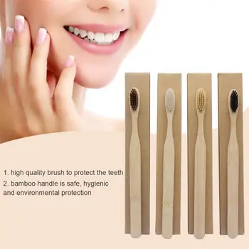 

10PCS Environmentally Wood Toothbrush Novelty Bamboo Tooth Brush Bamboo Fibre Wooden Handle Teeth Whitening Toothbrush