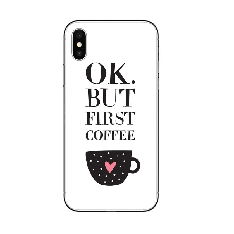 OK But First Coffee Силиконовый ТПУ чехол для телефона IPhone 12 mini X XR XS MAX 11 Pro 6s 7 8 PLUS 5S SE 2020