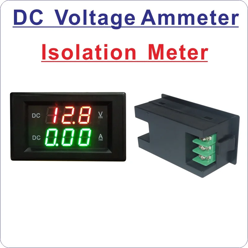 YB4835VA DC 100 в 300 в 600 в цифровой вольтметр Амперметр Напряжение измеритель тока светодиодный дисплей VA двойной Амперметр 3A 10A 20A 50A - Цвет: Isolation Meter(B)
