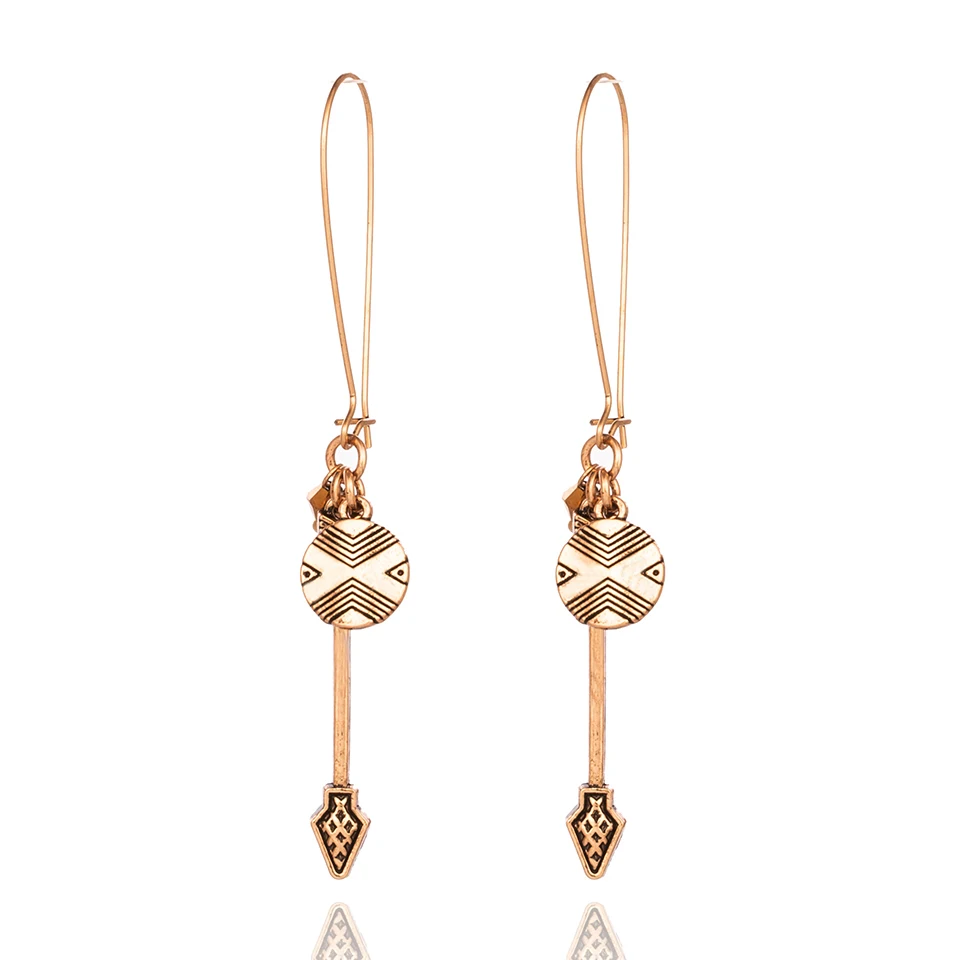 

Creative Golden Silver Boho india Ethnic Arrow Dangle Drop Earrings for Women Female Earrings Hanging Jewelry Accessories