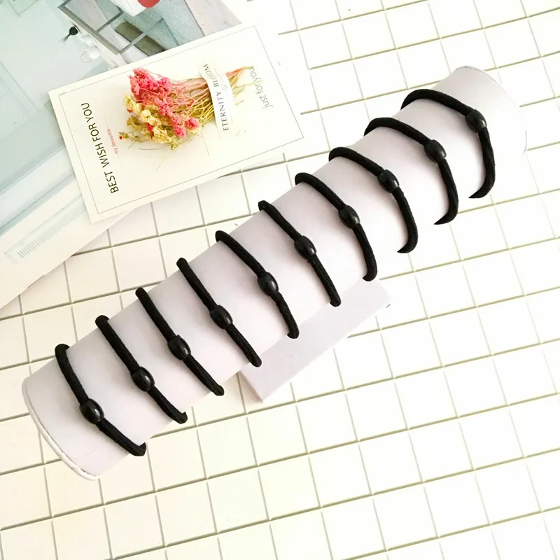 Резинки для волос черные женские тканевые эластичные Завязки аксессуар на