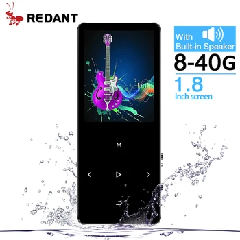 

REDANT mp3 player with Speaker 1.8 inch Screen touch keys radio fm mini USB MP 3 HiFi music player portable metal walkman MP-3