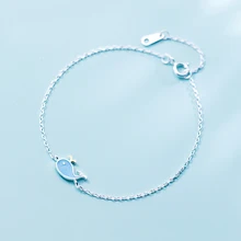 MloveAcc 925 пробы серебро милый синий кит Браслеты для Для женщин женские летние браслет-цепочка Ювелирные изделия вечерние подарок