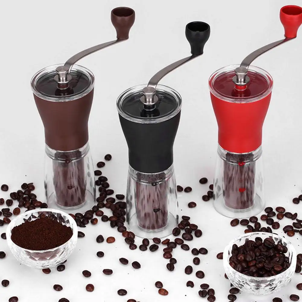 

Mini Hand Coffee Grinder Home Washable Manual Grains Corn Burr Mill Kitchen Tool Manual Coffee Grinders NEW