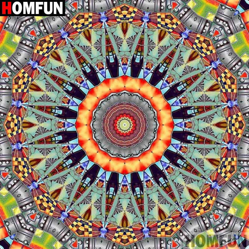 Homfun Full Square/Round Drill 5D DIY Diamond Painting &quotMandala flower&quot 3D Embroidery Cross Stitch Home Decor Gift A11356 | Дом и сад