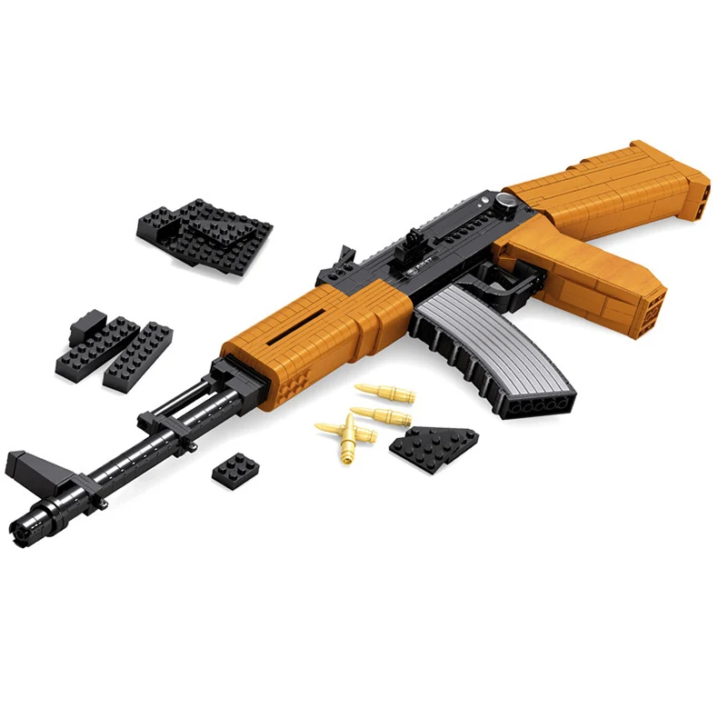 617 PCS DIY Nerfs Elite Gun AK47 Submachine Gun Machine