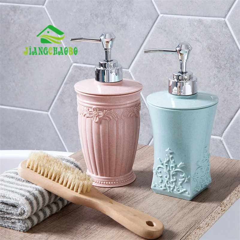 

JiangChaoBo European Style Carved Bath Lotion Bottle Washing Liquid Bottle Shampoo Empty Press Emulsion Bottle