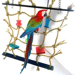НОВЫЕ веревки чистая качели лестница игрушки для животных Попугай Птицы, играть восхождение деятельность тренажерный зал