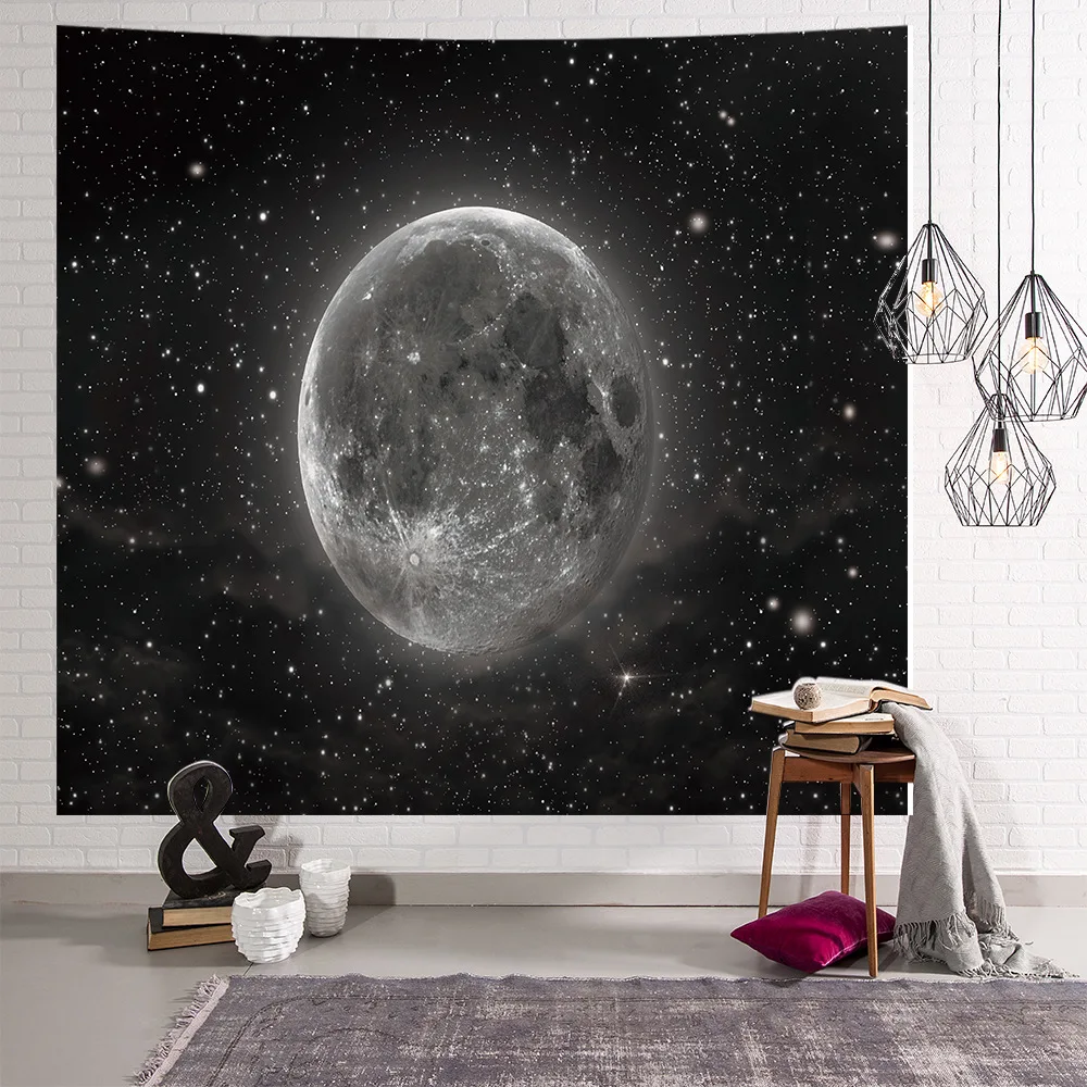 Galaxy Psychedelic Star Tapestry Wall Hanging Lightweight Polyester Fabric Forest wall hanging Decoration Home