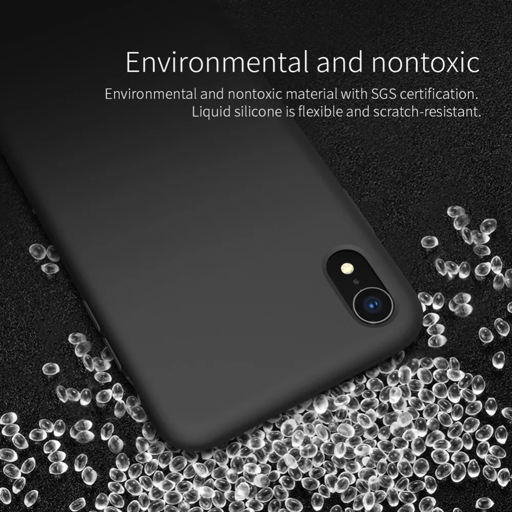 Для Apple iphone XR чехол Nillkin жидкий силиконовый гибкий чистый Чехол ударопрочный защитный чехол для iphone 6,1