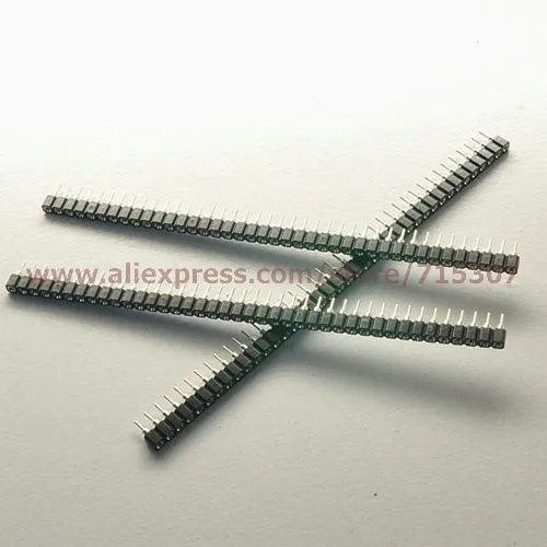 Single row female socket header round hole 1x40 Pin 2.54mm spacing board to board connectors