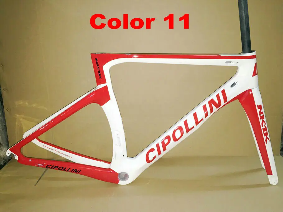 1 K/3 K карбоновый Cipollini NK1K рама красный карбоновый дорожный велосипед/велосипедная карбоновая рама+ красный карбоновый шоссейный руль - Цвет: Color 11