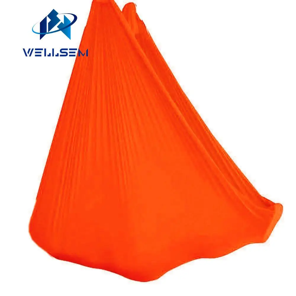 7 метров длина ткани многофункциональный летающий Йога-гамак качели трапеции антигравитационная инверсия подвесная растягивающаяся устройство пояса для йоги - Цвет: Оранжевый
