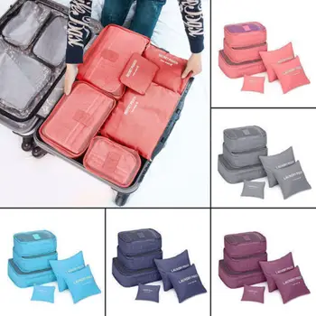 

6Pcs Waterproof Cube Travel Clothes Storage Bags Luggage Organizer Pouch Packing