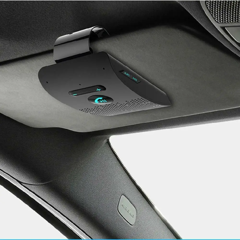 Mini Tool Car Kit USB Charging Sun Visor Bluetooth Receiver Trumpet Call Cellphones Handsfree Wireless Accessories Universal