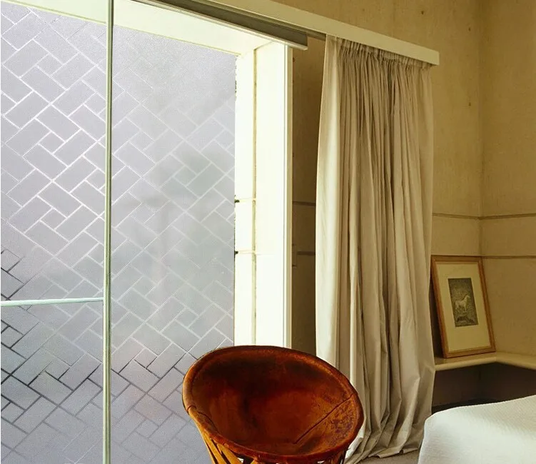 Rectangle Frosted UV Static Cling Window Film Household Decorative Glass Office Glass Film 30-90cm