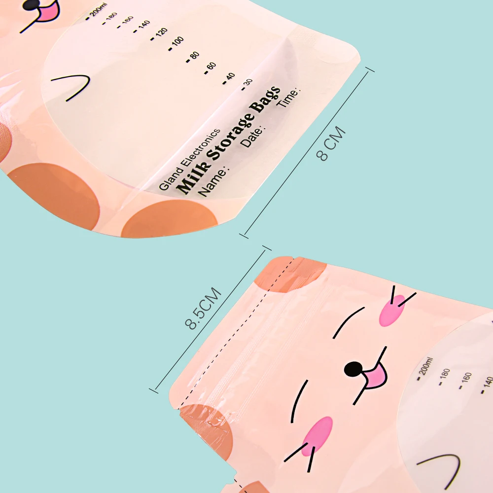 15 шт. пакет для хранения грудного молока мультфильм дизайн морозильник сумки BPA бесплатно легко этикетка имя Дата и время удобно для хранения