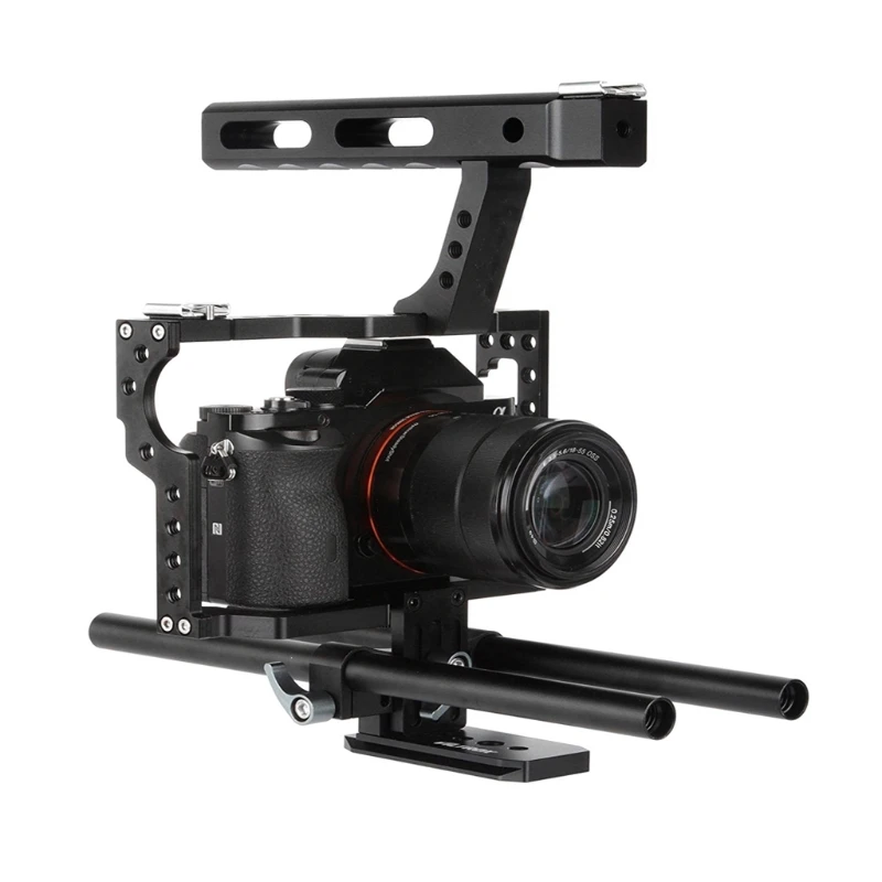 

A7 Micro Single Stabilizer Kit Portable Camera Video Stabilizer Cage Rig + Top Handle Grip Kit For Sony DSLR