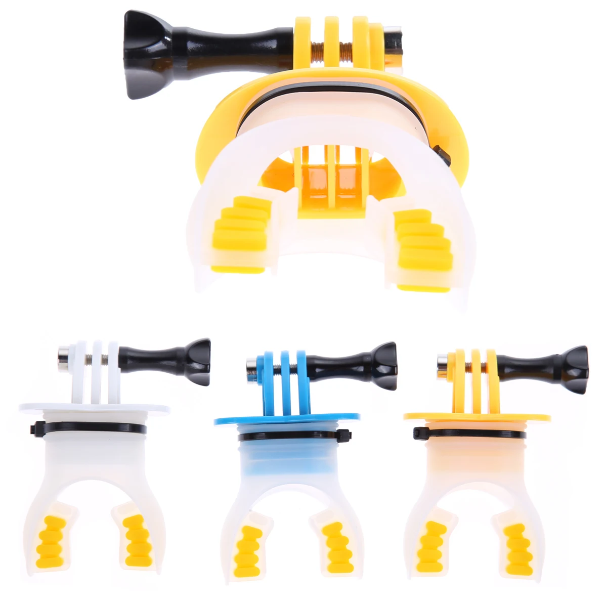 White Skating Shoot Dummy Bite Mouth Grill Mount For Gopro Camera Hero