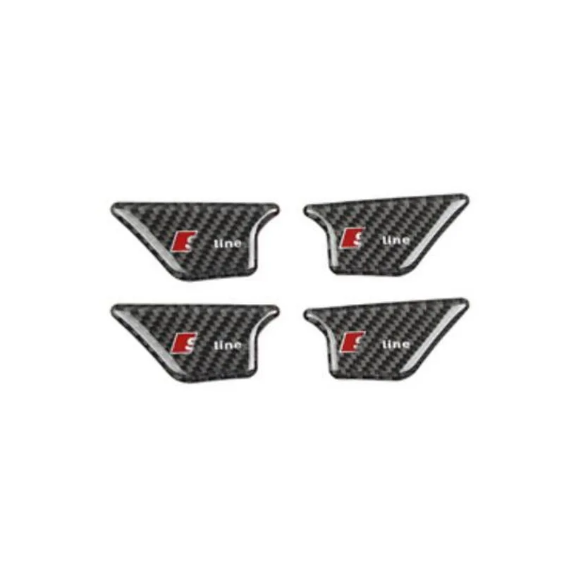Tonlinker интерьер набором чехол наклейки для AUDI Q3 2013-18 автомобильный Стайлинг 1-4 года шт. углеродного волокна крышки наклейки - Название цвета: 4 Pcs