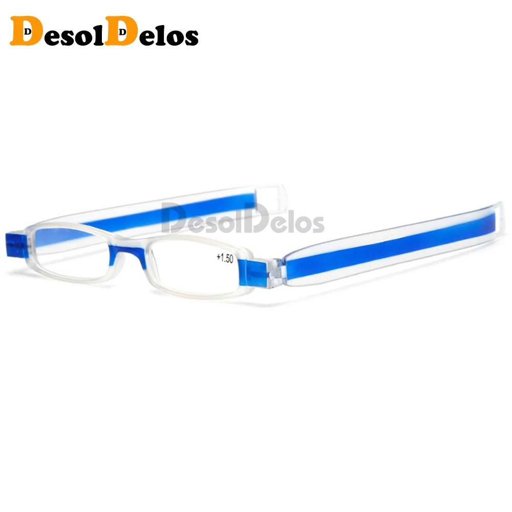 Upgraded 360 Degree Rotation Reading Glasses Ultraportability Mini Slim Folding Eyeglass Spectacles for Old Man Grandmother