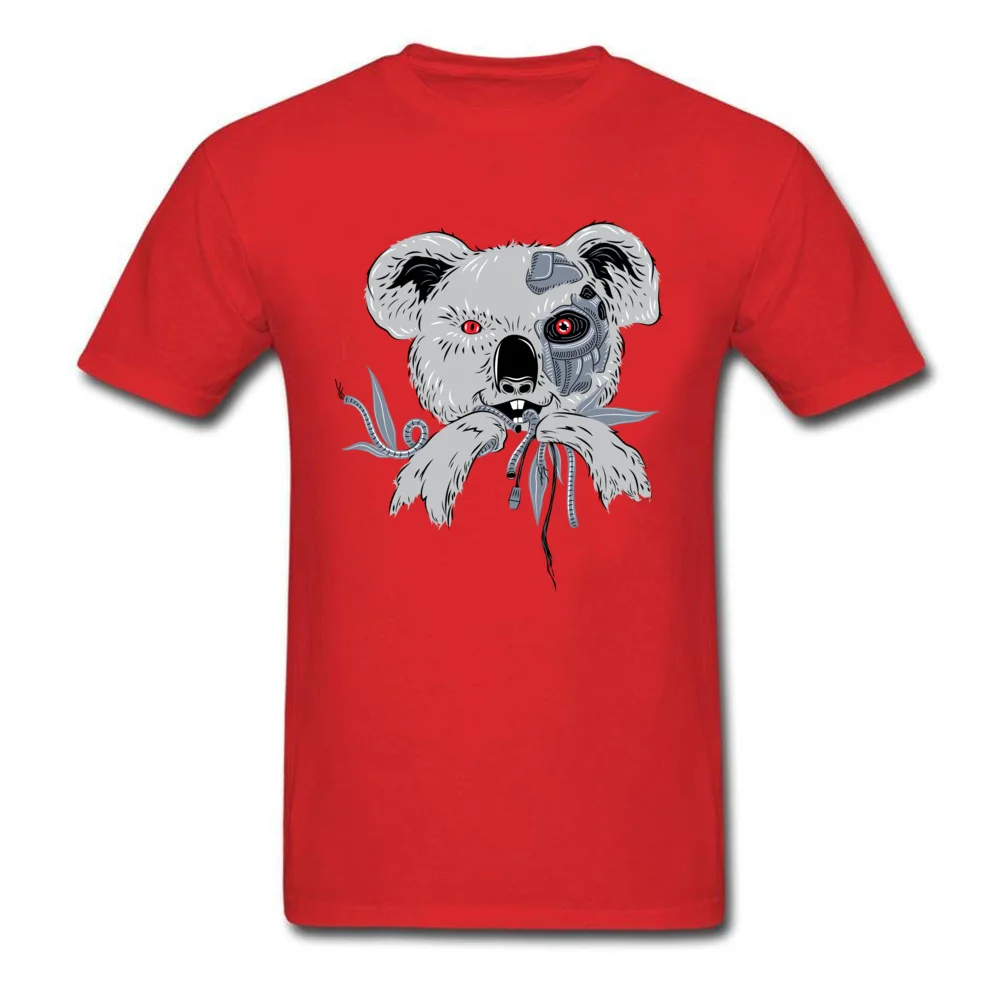 Koala Bear Terminator O Neck T-shirts Labor Day T Shirt Short Sleeve Newest 100% Cotton Slim Fit Tshirts Summer Men Koala Bear Terminator red