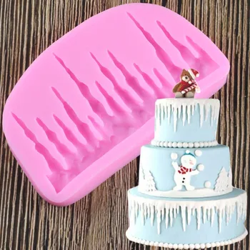 

Icicles Cake Decoration Silicone Mold Icicle Border Sugarcraft Frozen Fondant Cake Christmas Fondant Cake Decorating Tools