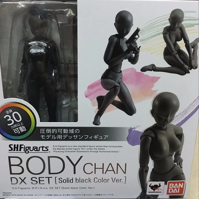 6 Types Body KUN Body Chan SHFiguarts PVC Action Figure DX SET Figma He She Solid Black Pale Orange Gray Ver In Box (2)