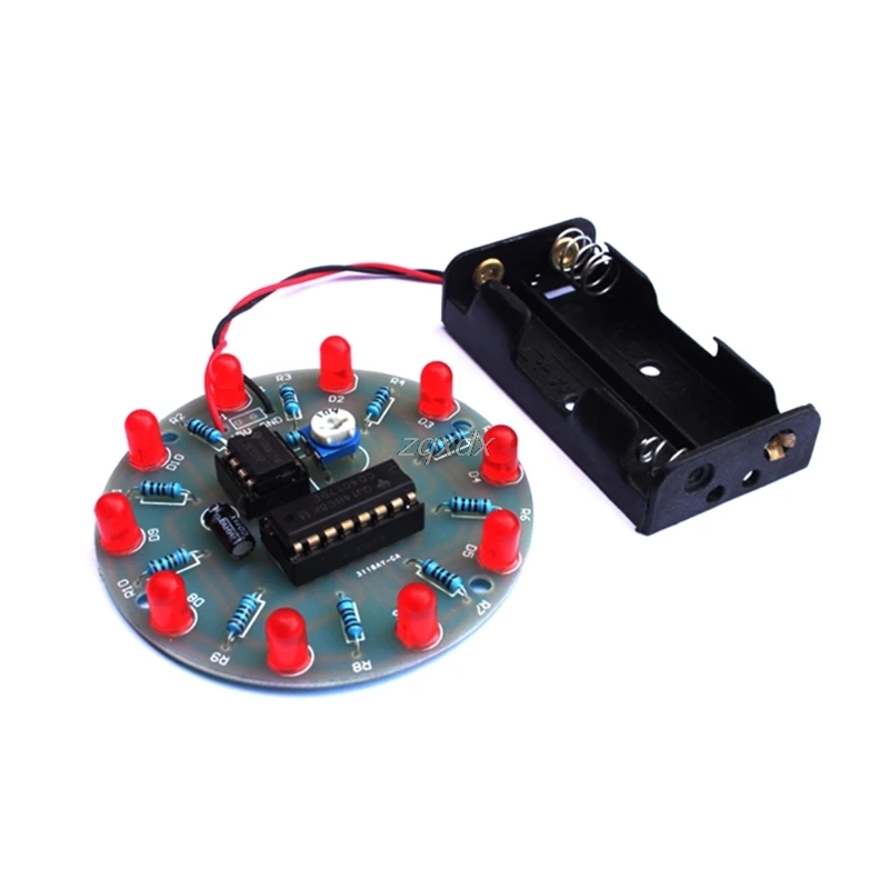 

Electronics 4017 Running Water Light DIY Kit NE555 LED Horse Race Lamp Training Drop ship