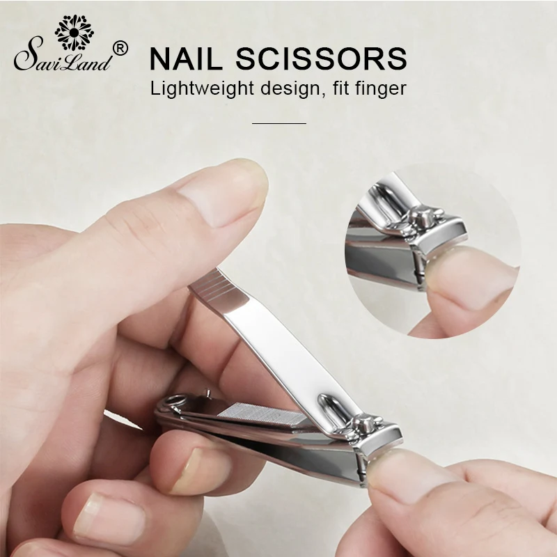 

Saviland Professional Nail Clippers Stainless Steel Nail Cutter Manicure Beauty Tool Nail Pedicure Finger Toe Scissors