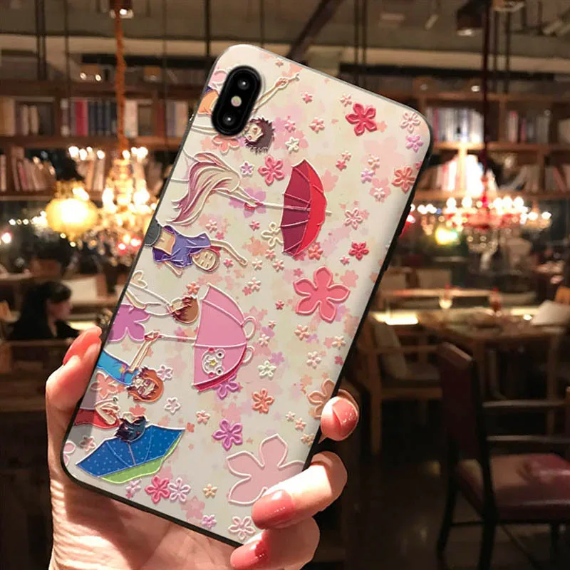 Аниме ANOHANA Deep Sea Girl Cat чехол для телефона для iPhone XS 11 Pro MAX XR Capa мягкая задняя крышка из ТПУ для iPhone X 8 7 6S 6 Plus Coque