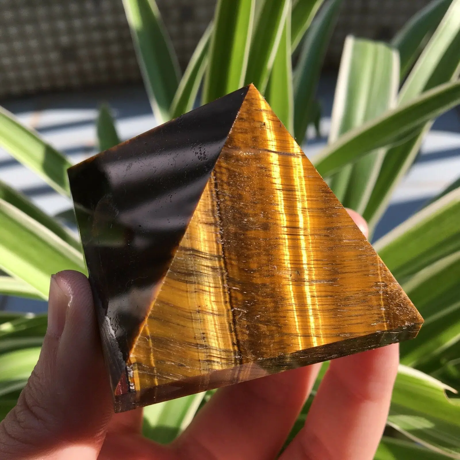 Натуральный тигровый глаз Кристалл Пирамида полированный Исцеление Пирамида рейки минералы кварцевые кристаллы камень для продажи