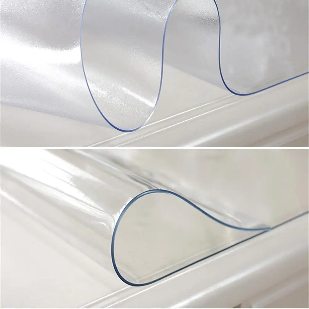 Modern Pvc Transparent Kitchen Table Cover Waterproof Oil Cloth Soft Glass Tablecloth 1.5 Mm Ship By Roll 40
