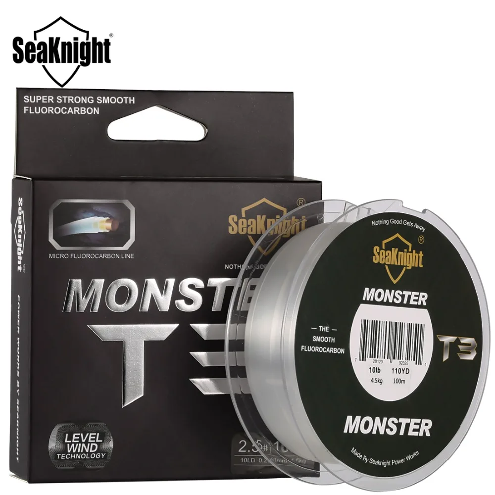 Фторуглеродная рыболовная леска SeaKnight MONSTER T3 100 м Новое поступление 2019