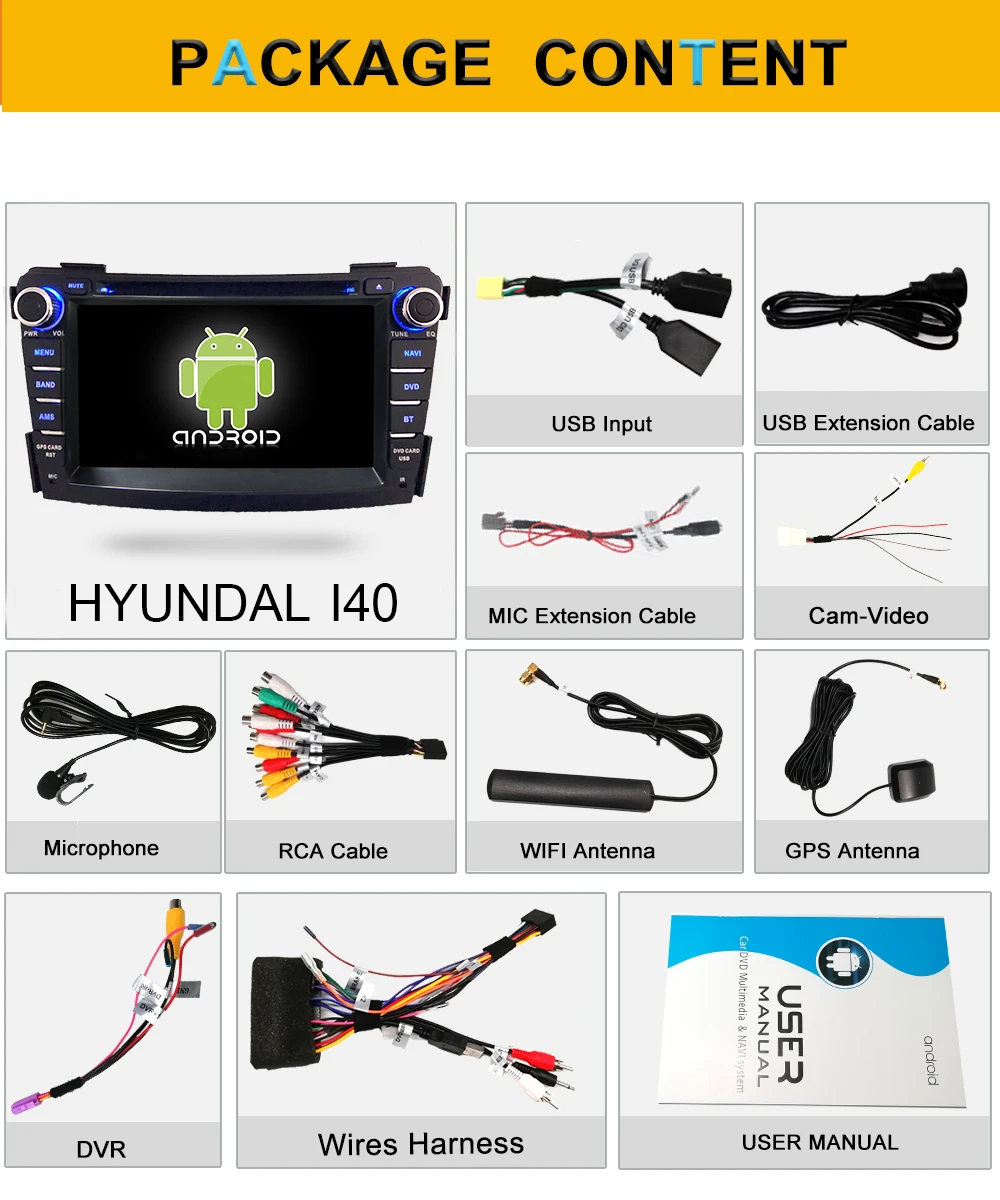 Sale 2 Din For Hyundai I40 2011 2012 2013 Car audio rear camera dvd cd player touch screen navigation Android 8.1 system Octa core 3 Sale 2 Din For Hyundai I40 2011 2012 2013 Car audio rear camera dvd cd player touch screen navigation Android 8.1 system Octa core 3