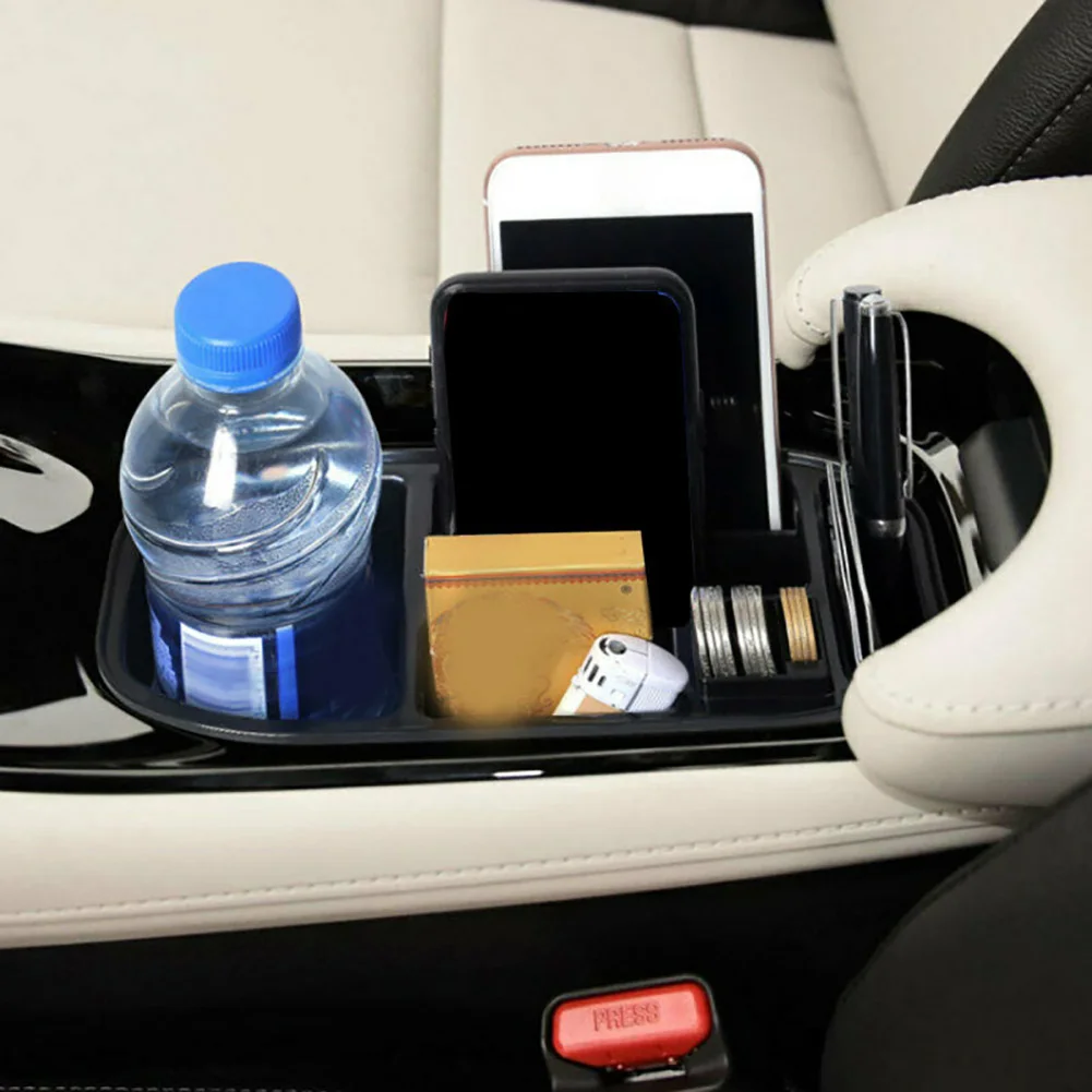 Car Seat Slit Gap Storage Catcher Box Cup Holder Organizer Auto Seat Gap Water Cup Drink Bottle Can Cell Phone Storage Box