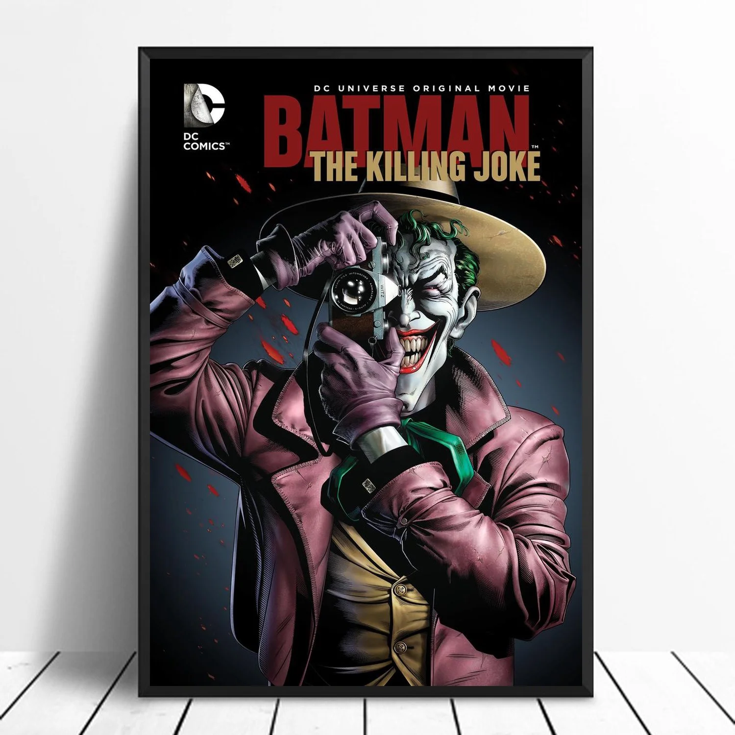 Бэтмен The Killing Joke анимированный художественный постер из фильма холст настенный