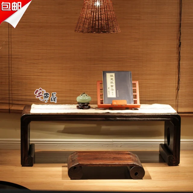 Burn Paulownia Antique Piano Desk / Imitation Chinese Guqin Coffee Burn Paulownia antique piano desk / imitation Chinese Guqin Coffee table wood coffee table tatami windows - Burn Paulownia Antique Piano Desk / Imitation Chinese Guqin Coffee