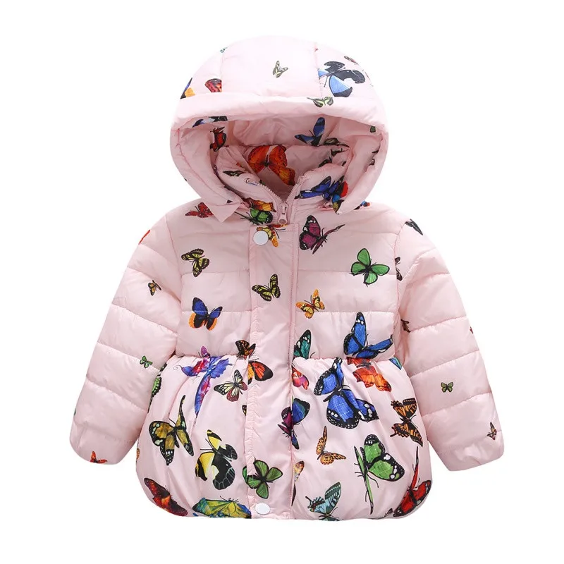 Детская куртка для малышей коллекция года, осенне-зимняя верхняя одежда принцессы для девочек пальто с длинными рукавами для малышей хлопковое пальто для детей от 6 месяцев до 4 лет - Цвет: EN0227BP
