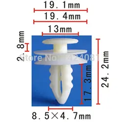 100x OEM нейлон двери Панель слуги клип для ford клип застежка заклепки (19x16x9 мм) 387477-s