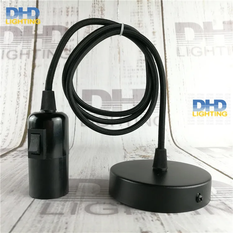 Sample Order Of E27 Diy Lamp Fixture Black Knob Switch