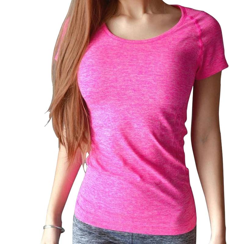 VEAMORS Yoga Gym Compression Tights Women s Sport T shirts Dry Quick Running Short Sleeve font