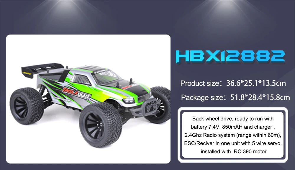 HBX 12882 RC автомобиль 2WD 2.4 ГГц 1:12 Весы 33 км/ч высокое Скорость Дистанционное управление автомобилей с электрическим приводом внедорожных модель автомобиля Truggy