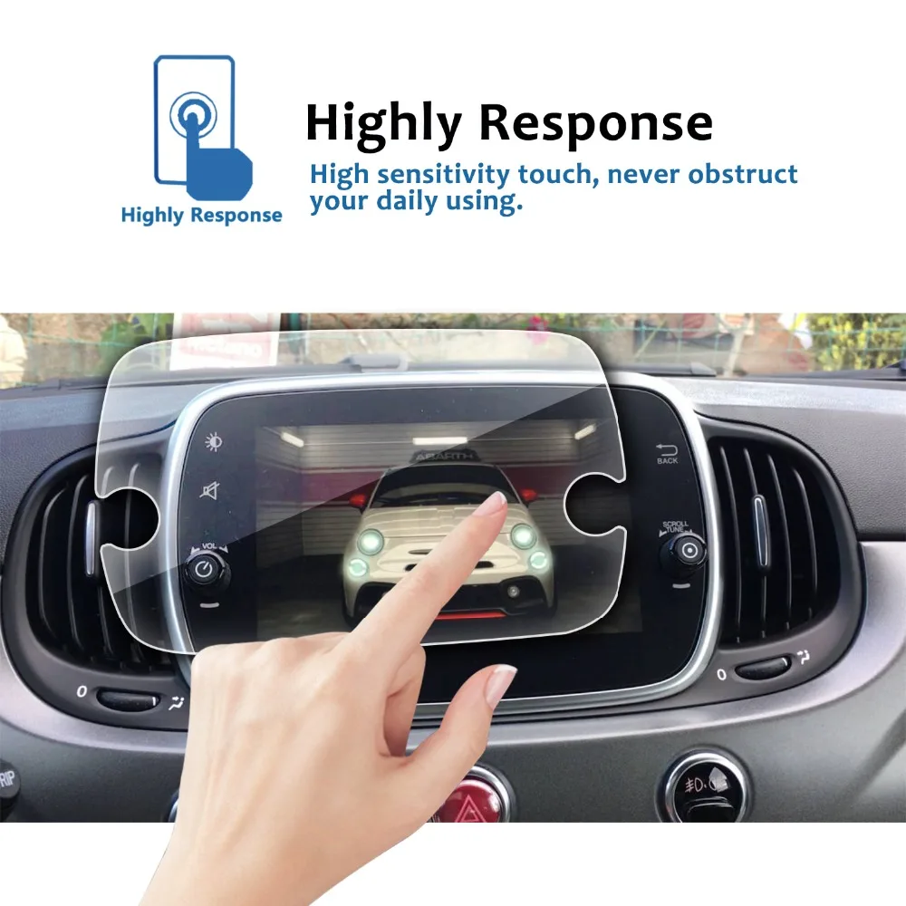 RUIYA screen protector Fiat 500 Uconnect 7.0 car gps navigation touch