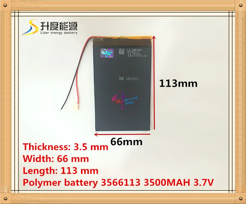 

3566113 3.7V 3500mAH Li-ion( Polymer lithiumion) battery for 7-9" tablet PCfor E708 Q2,Talk 7x