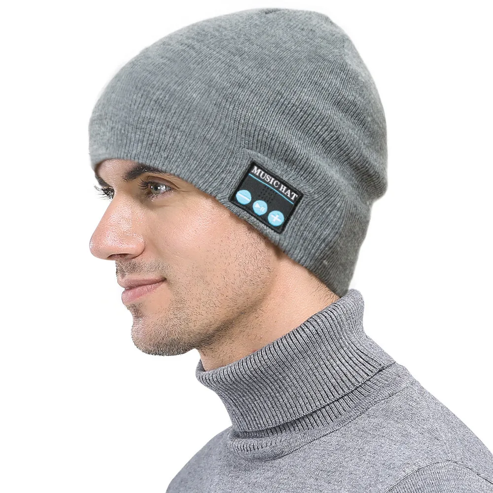 

Feitong Fashion Bluetooth Wireless Warm Beanie Hat Handsfree Music Cap Headphone Headset xmas High Quality Dropshipping